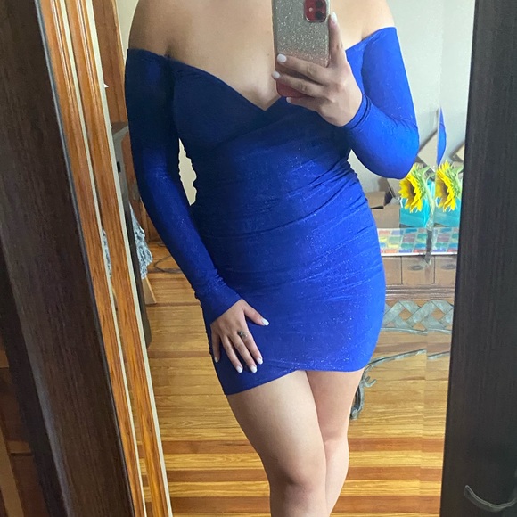 royal blue dress pretty little thing